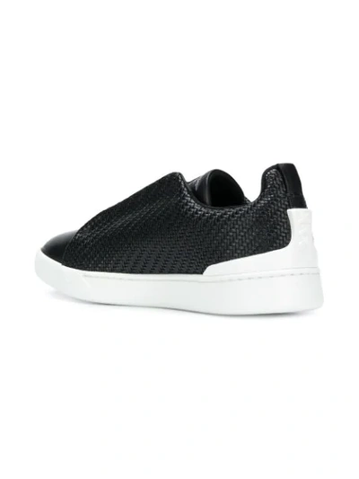 Shop Ermenegildo Zegna Pelletessuta™ Sneakers In Ner Black