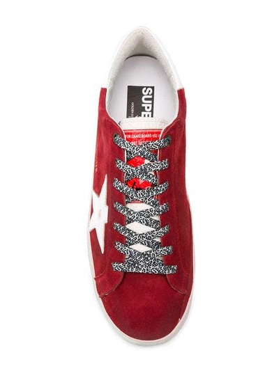 Shop Golden Goose Superstar Suede Sneakers In Red