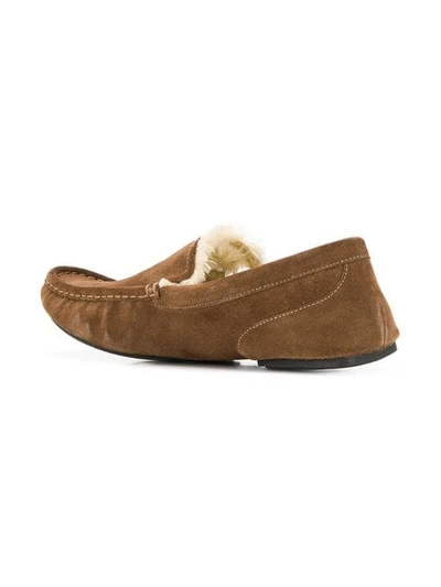 Shop Hugo Boss Suede Loafers In Brown