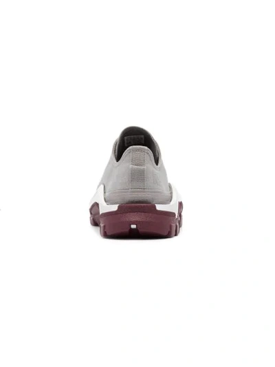 Shop Adidas Originals Grey And Maroon Red Raf Simons Detroit Sneakers