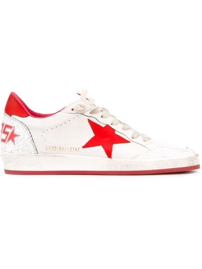 Shop Golden Goose 'ball Star' Sneakers In White