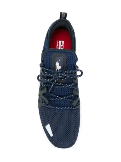 Shop Polo Ralph Lauren Train 200 Sneakers In Blue