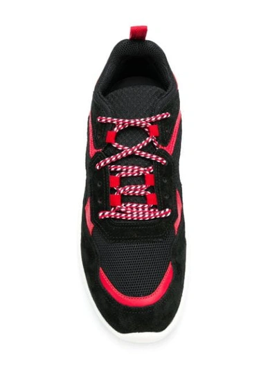 Shop Moncler Calum Runner Sneakers In Black