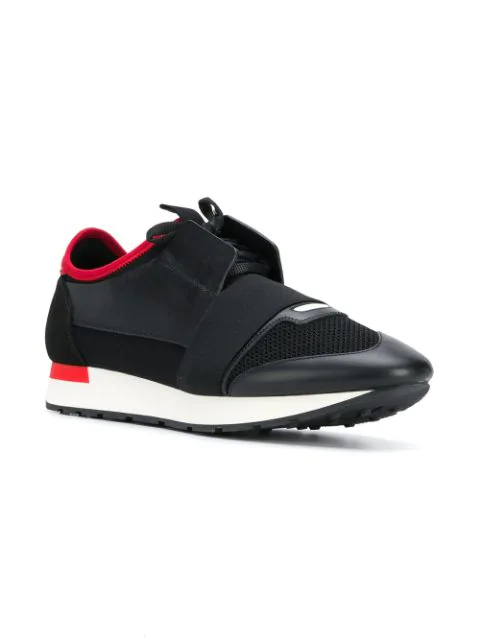 balenciaga race runners black and red