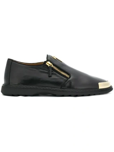 Shop Giuseppe Zanotti Cooper Loafers In Black