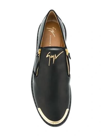 Shop Giuseppe Zanotti Cooper Loafers In Black
