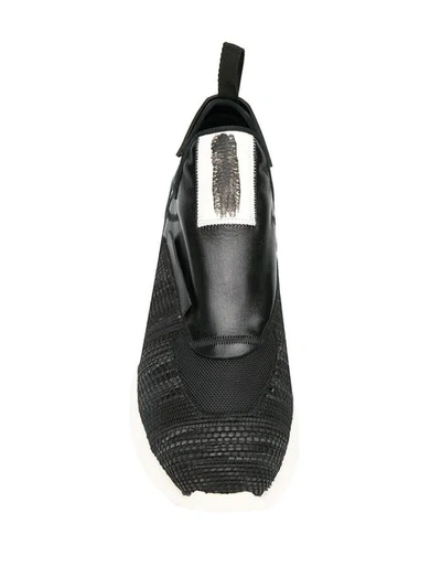 Shop Artselab Textured Sneakers In Black