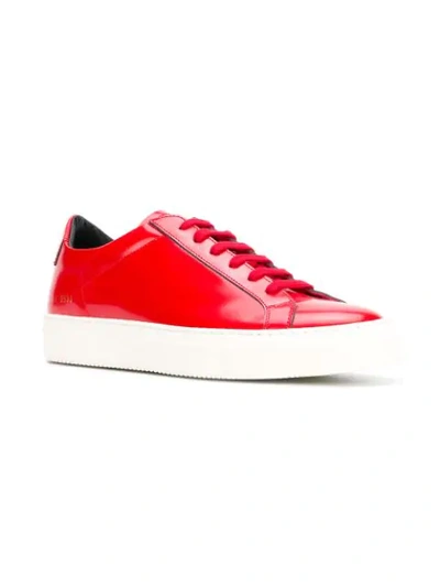 Shop Common Projects Achilles Premium Low Sneakers In Red