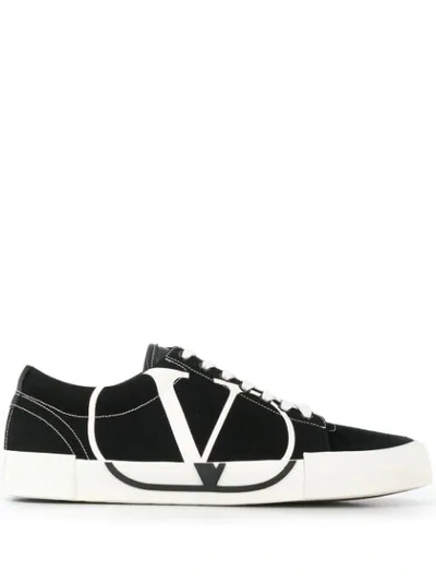 Shop Valentino Vlogo Sneakers In Black