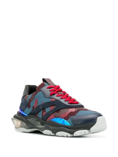 Shop Valentino Bounce Camouflage Sneakers In Black