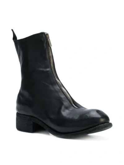 Shop Guidi Zip Detail Ankle Boots In Black