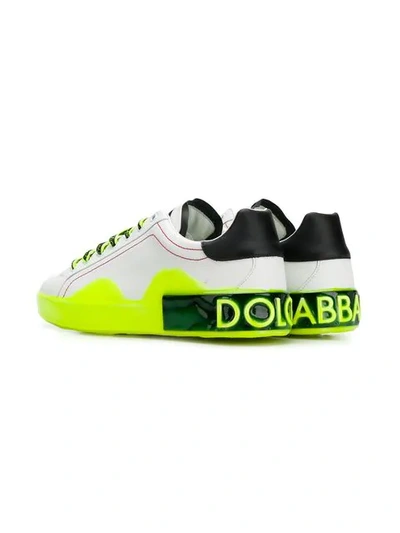 Shop Dolce & Gabbana Portofino Melt Sneakers In White