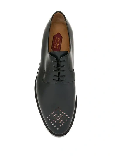 Shop Namacheko Perforated Detail Derby Shoes In Blue