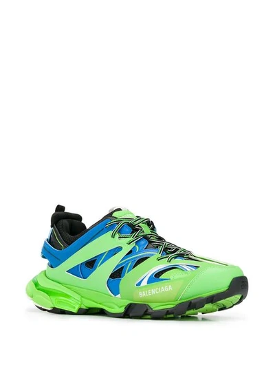 Shop Balenciaga Track Sneakers In Green