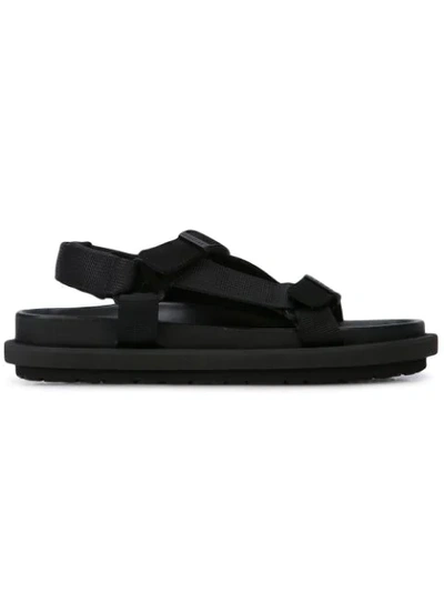 Shop Sacai Strappy Sandals In Black