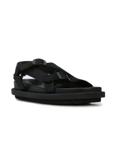 Shop Sacai Strappy Sandals In Black