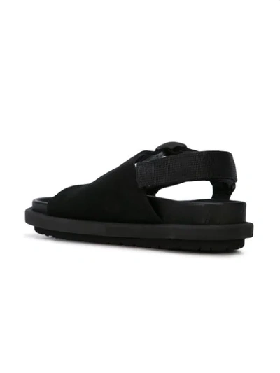 Shop Sacai Strappy Sandals In Black