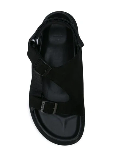 Shop Sacai Strappy Sandals In Black