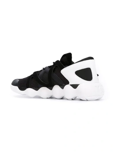 Shop Y-3 Panelled Mesh Sneakers In Black