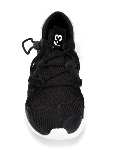Shop Y-3 Panelled Mesh Sneakers In Black