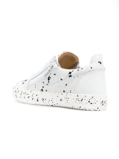 Shop Giuseppe Zanotti Design Double Sketch Sneakers - White