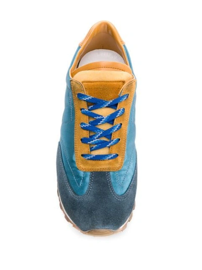 Shop Maison Margiela Colour-block Sneakers In Blue