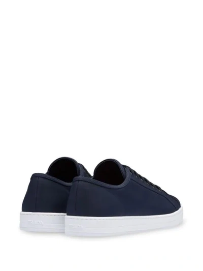 Shop Prada Nylon Sneakers In Blue