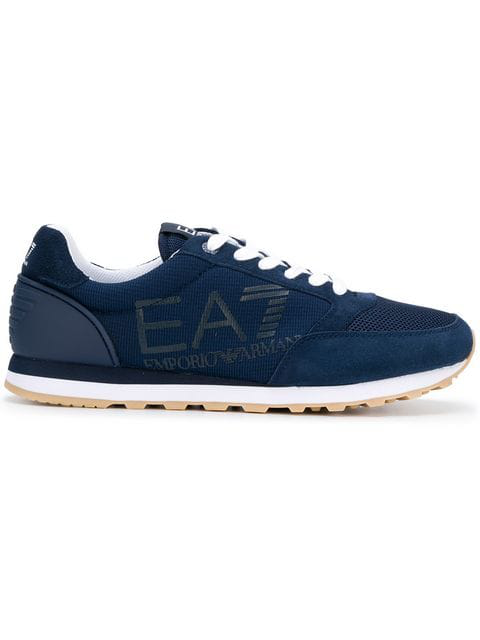 Ea7 Emporio Armani Low-Top Sneakers In Blue | ModeSens