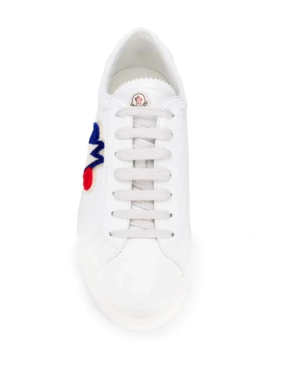 Shop Moncler New Monaco Sneakers In White