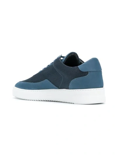 Shop Filling Pieces Flat Sole Sneakers In Blue