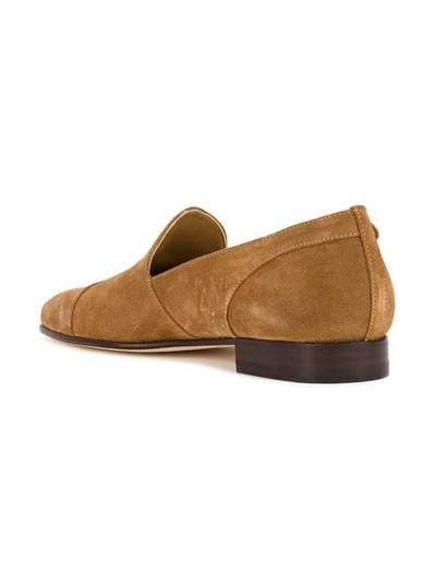 Shop Edhen Milano Side Buckle Loafers In Albtsoftss90 Cognac