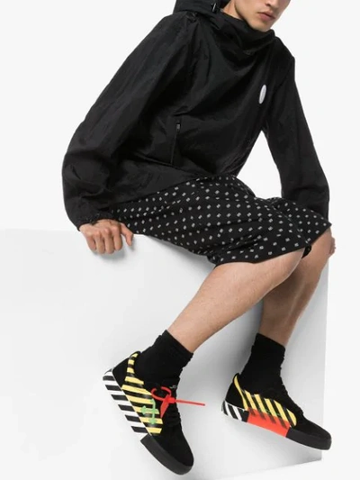 Shop Off-white Arrow Logo Stripe Sneakers In Black