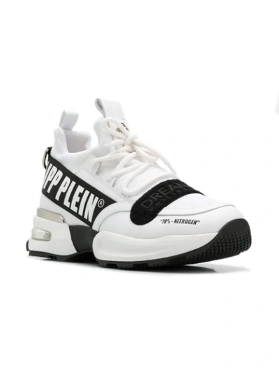 Shop Philipp Plein Runner Sneakers In White