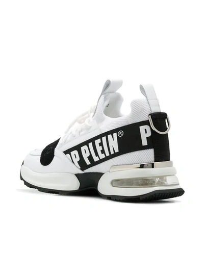 Shop Philipp Plein Runner Sneakers In White