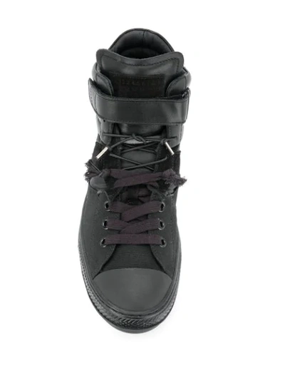 Shop Maison Margiela High-top Evolution Sneakers In Black