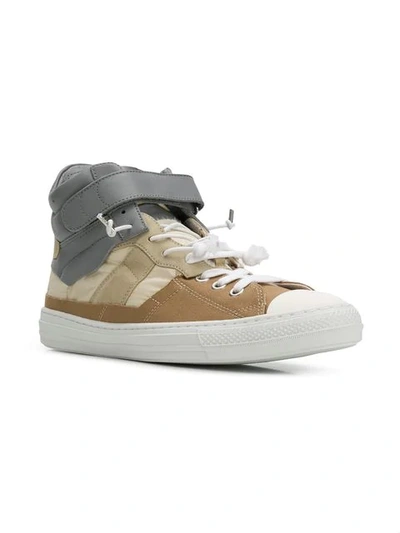 Shop Maison Margiela Lace-up Hi-top Sneakers In Grey