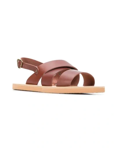 Shop Ancient Greek Sandals Mirtos Sandals In Brown