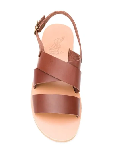 Shop Ancient Greek Sandals Mirtos Sandals In Brown