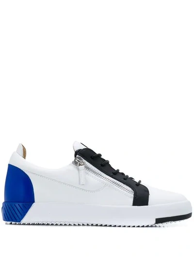 Giuseppe Zanotti Men's Color-block Leather Low-top Sneakers In White |  ModeSens
