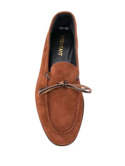 Shop Leqarant Classic Slip-on Loafers In Brown