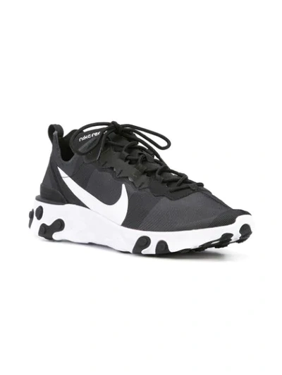 Shop Nike React Element 55 Sneakers In 003 Black White