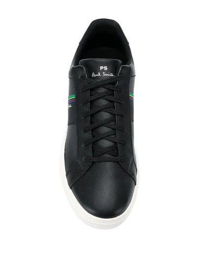 Shop Ps By Paul Smith Contrast Side Stripe Sneakers In Black