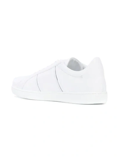 Shop Versace Lace-up Sneakers In White