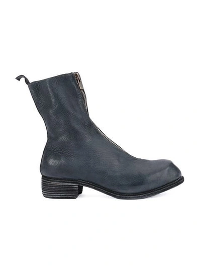 Shop Guidi Zipped Ankle Boots In Black