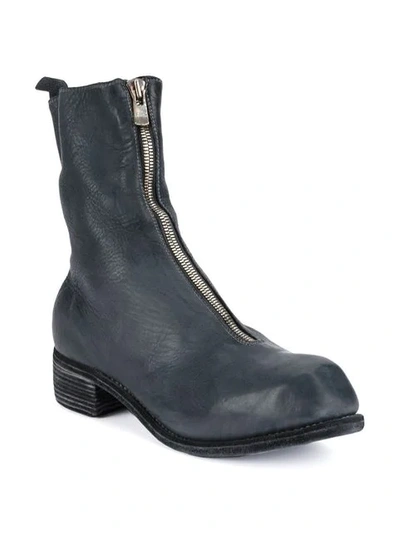 Shop Guidi Zipped Ankle Boots In Black