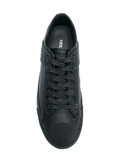 Shop Neil Barrett Rubber Sole Sneakers - Black