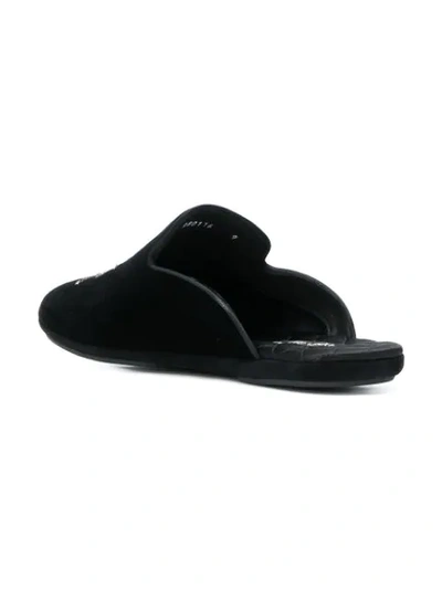 Shop Dolce & Gabbana Embellished Velvet Loafers In Black