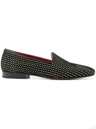 Shop Leqarant Studded Loafers In 03blackgold