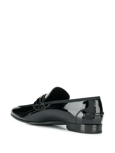 TOM FORD CHAIN EMBELLISHED LOAFERS - 黑色