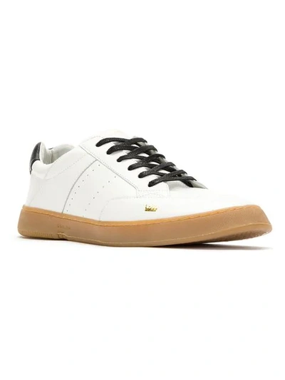 Shop Osklen Leather Panelled Sneakers In White
